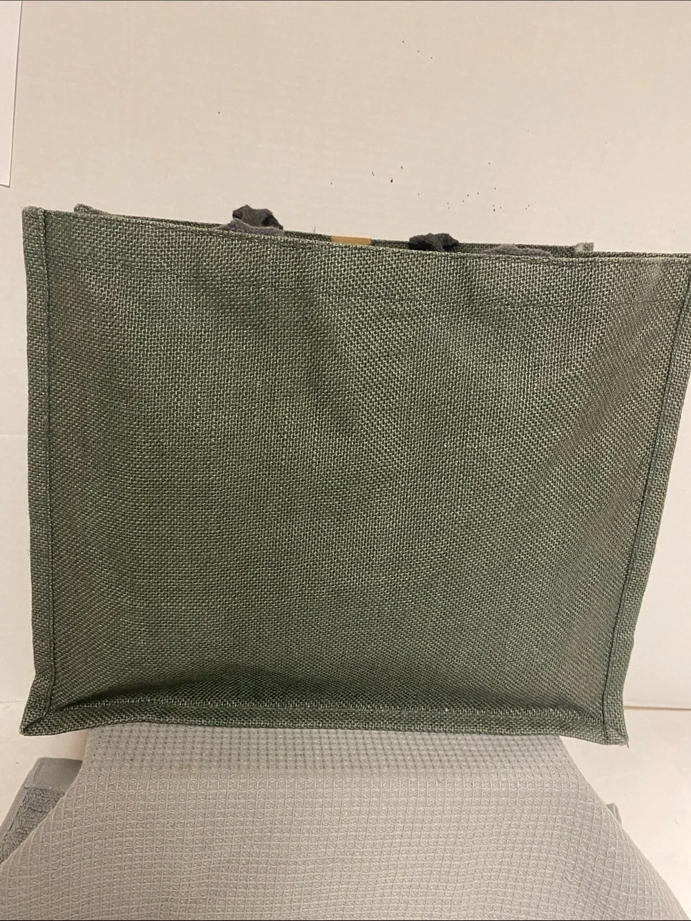 Emirates Gray Jute Canvas Tote Bag -